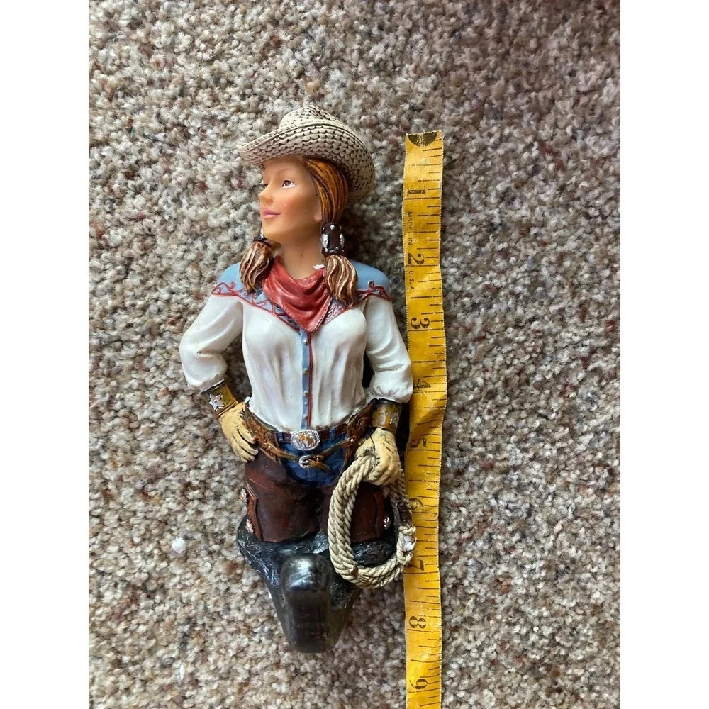 Rivers Edge Products Cowgirl Wall Hook Hand Painted Poly Resin Western Decor